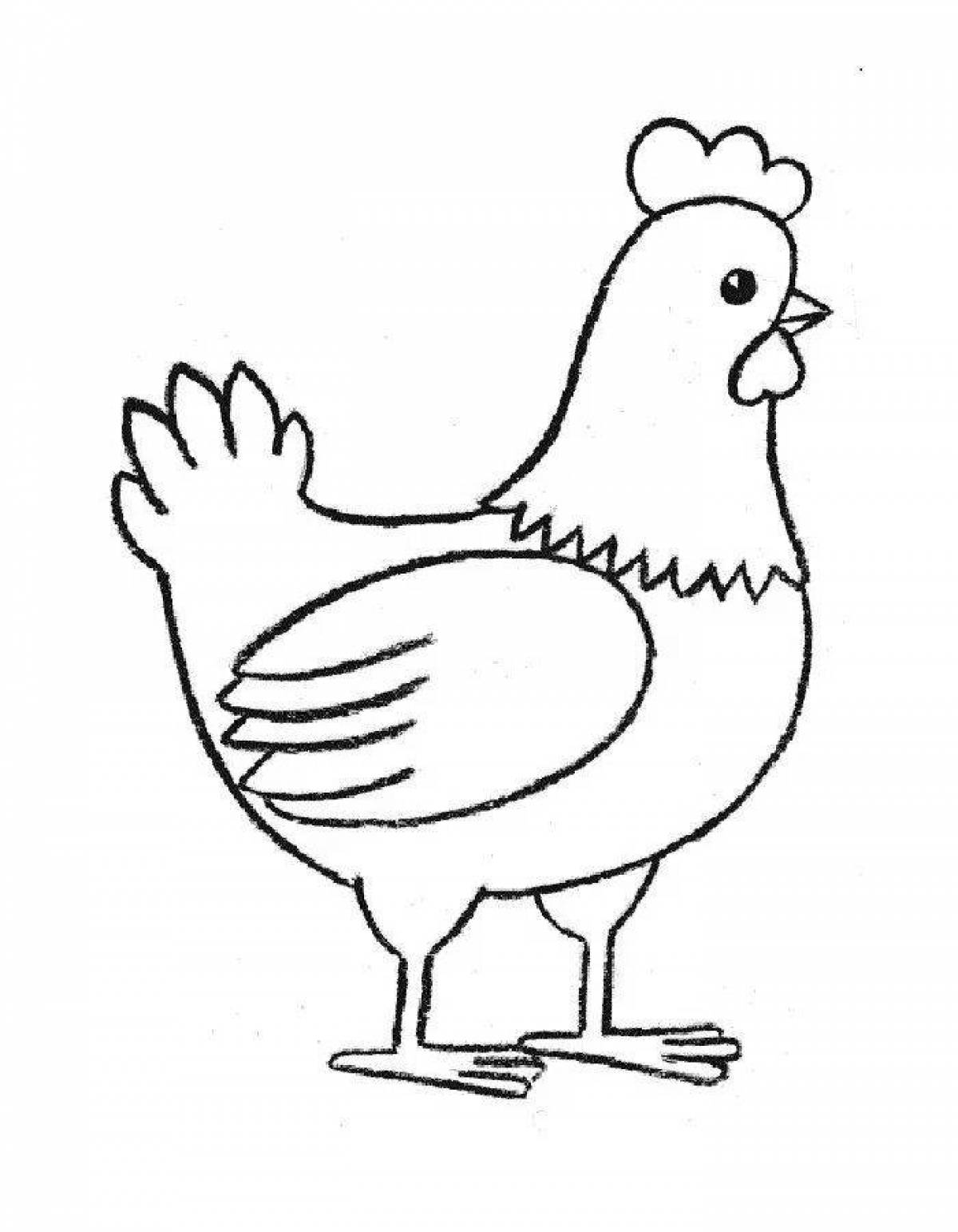 Раскраска величественные цыплята