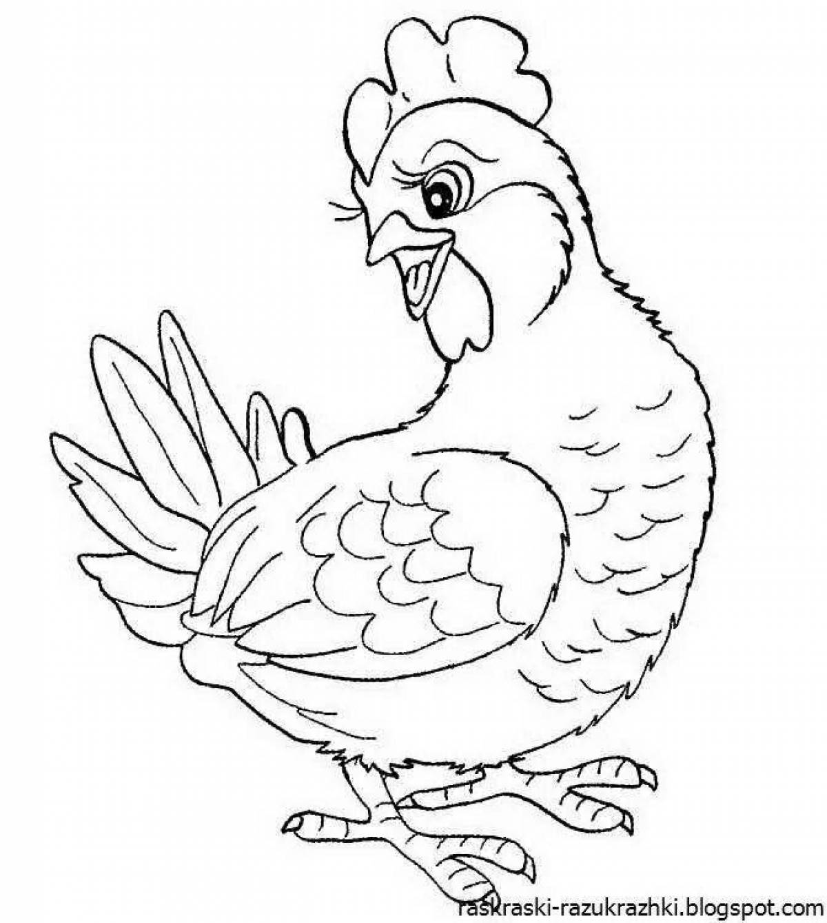Coloring page shiny chicks