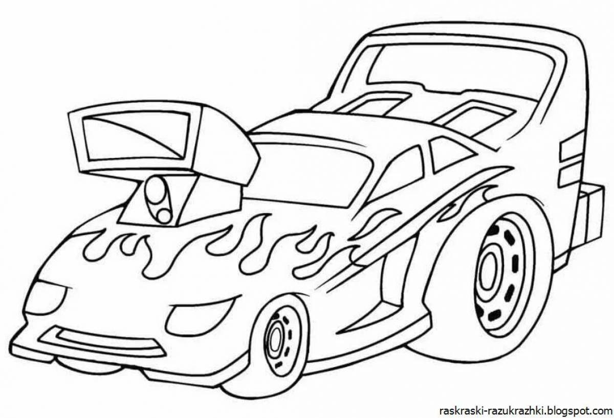 Animated cars coloring for boys 6-7 years old