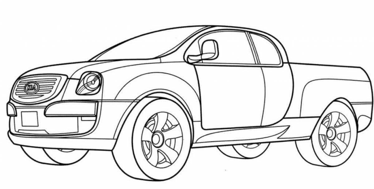 Coloring pages shiny cars for boys 6-7 years old