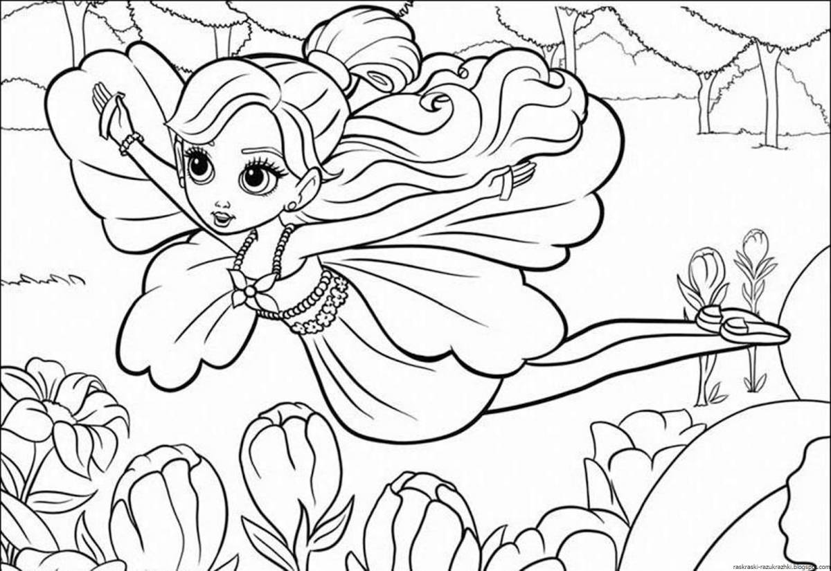 Crazy coloring book for girls