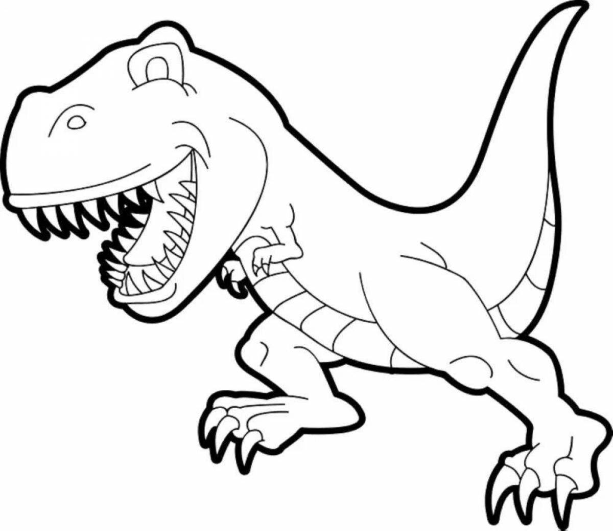 Colorful tirex coloring page