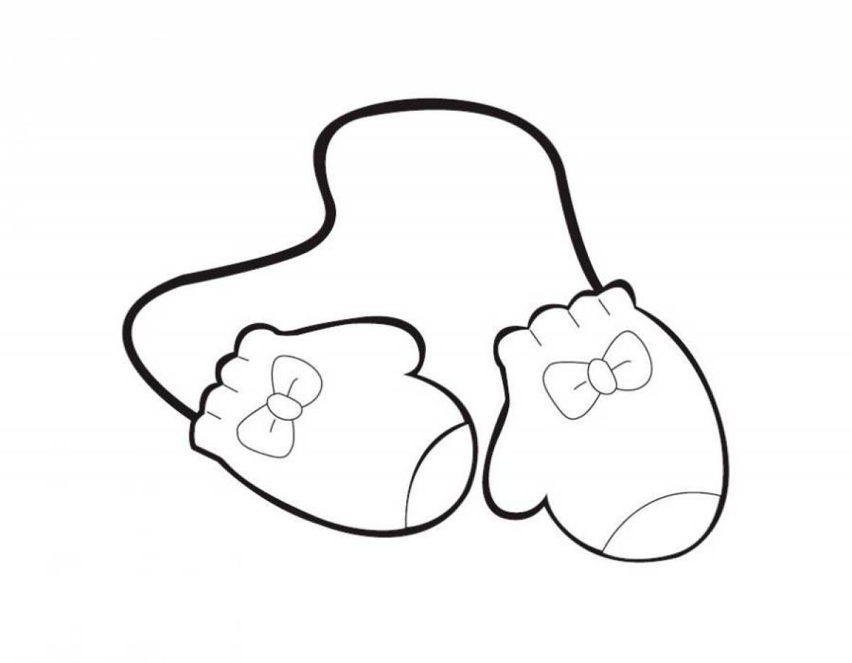 Charming mittens coloring book for kids