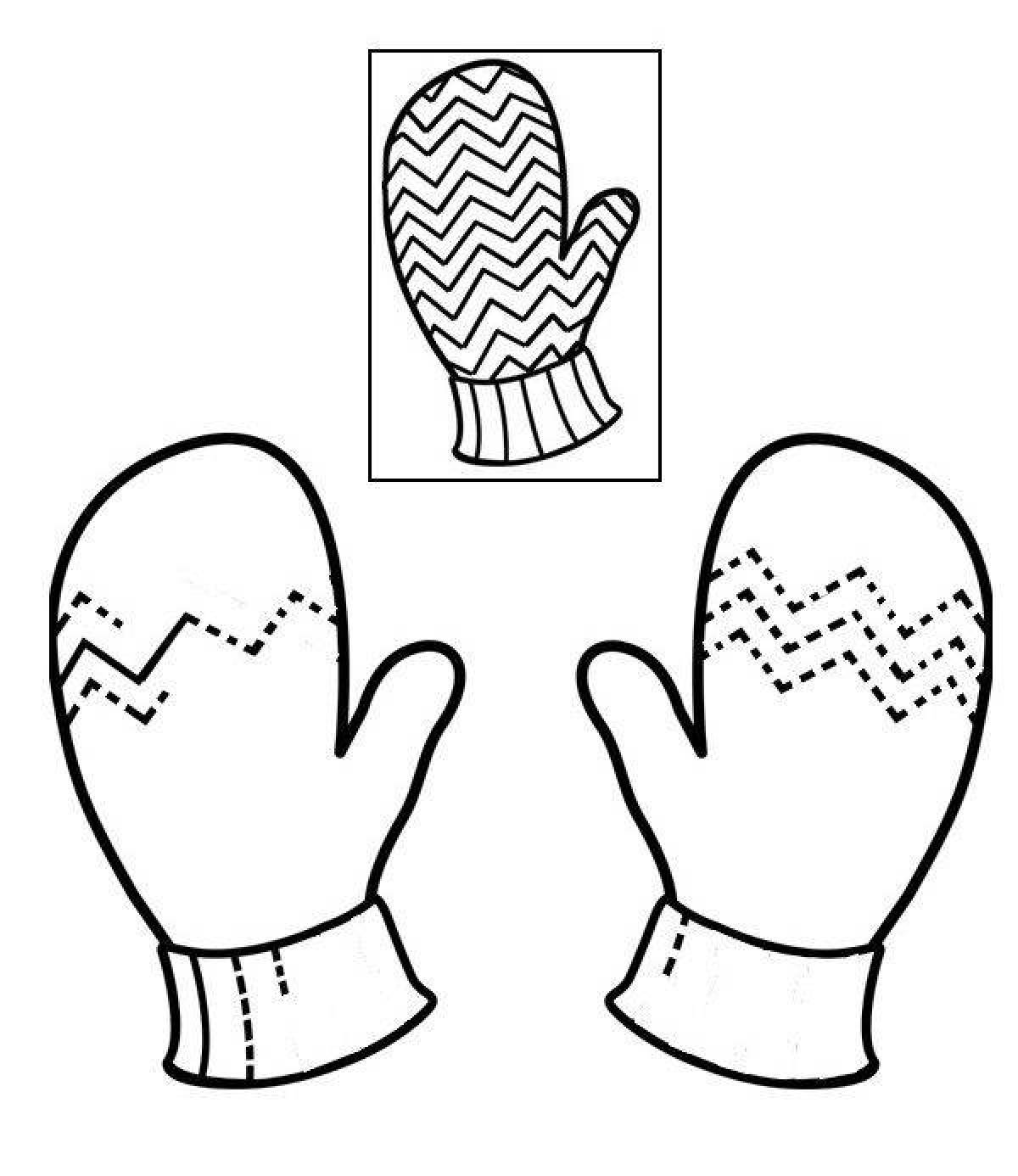 Exquisite mittens coloring book for kids