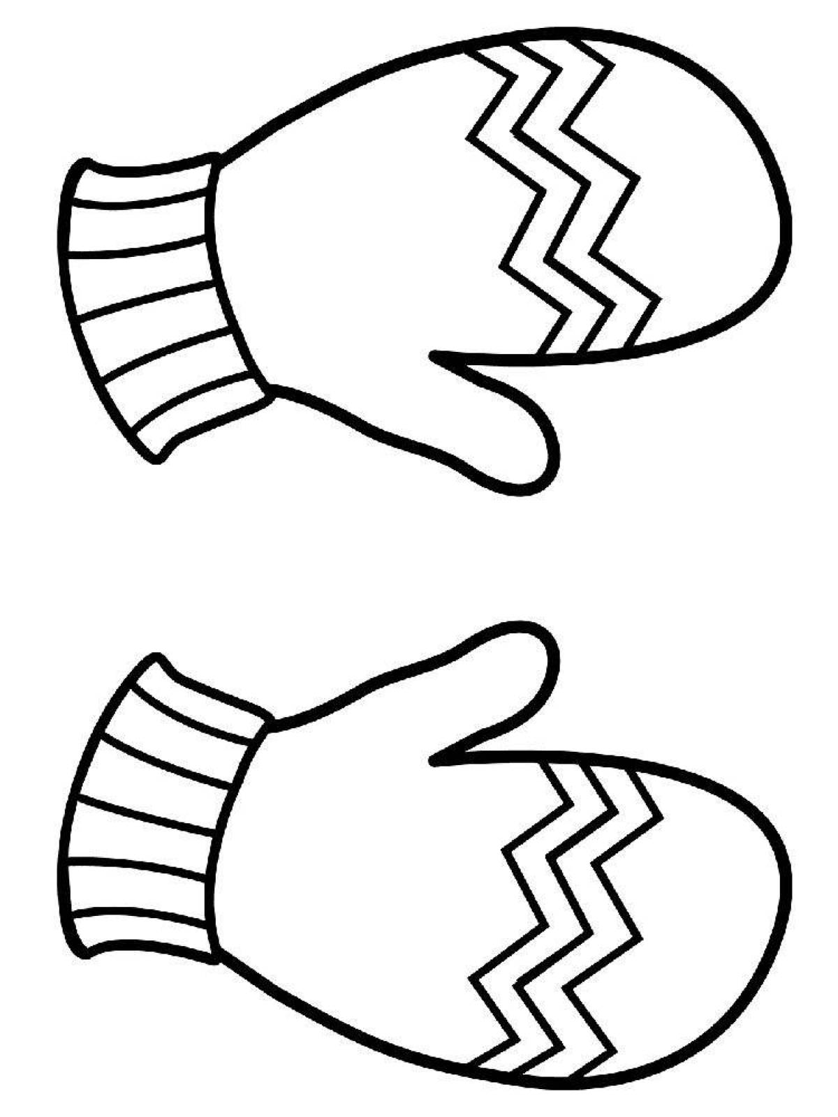 Amazing coloring pages of mittens for preschoolers