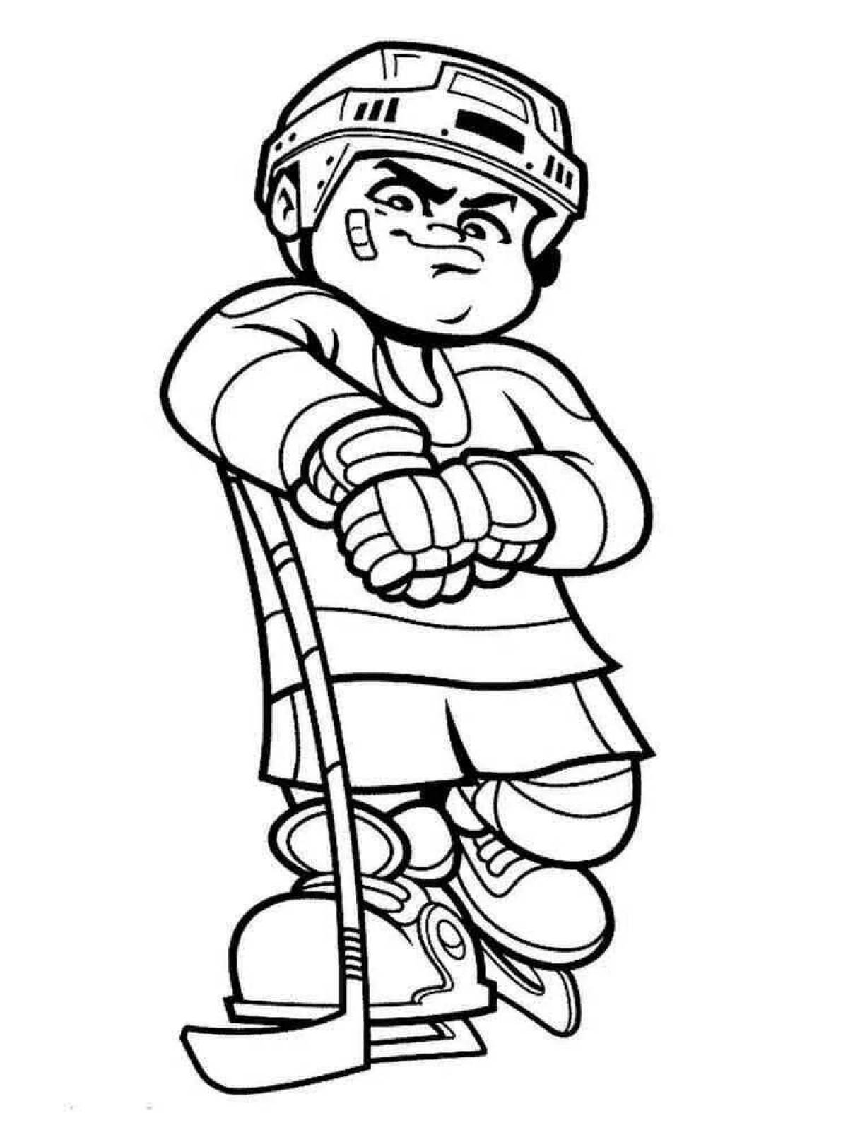 Hockey coloring page