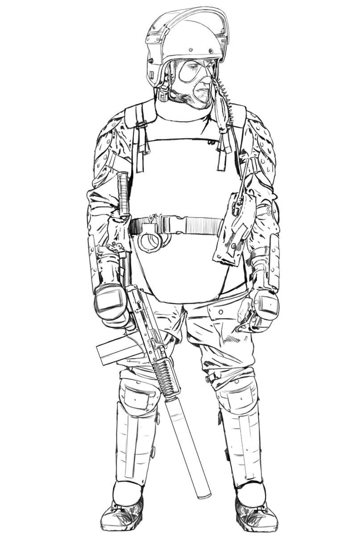 Coloring book outstanding special forces
