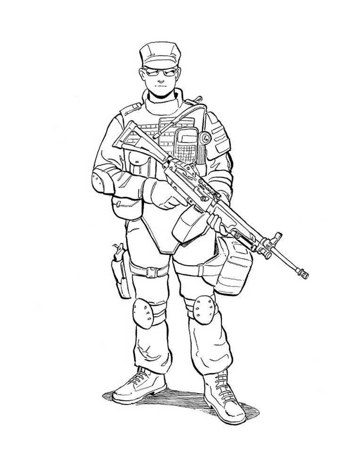 Amazing special forces coloring page