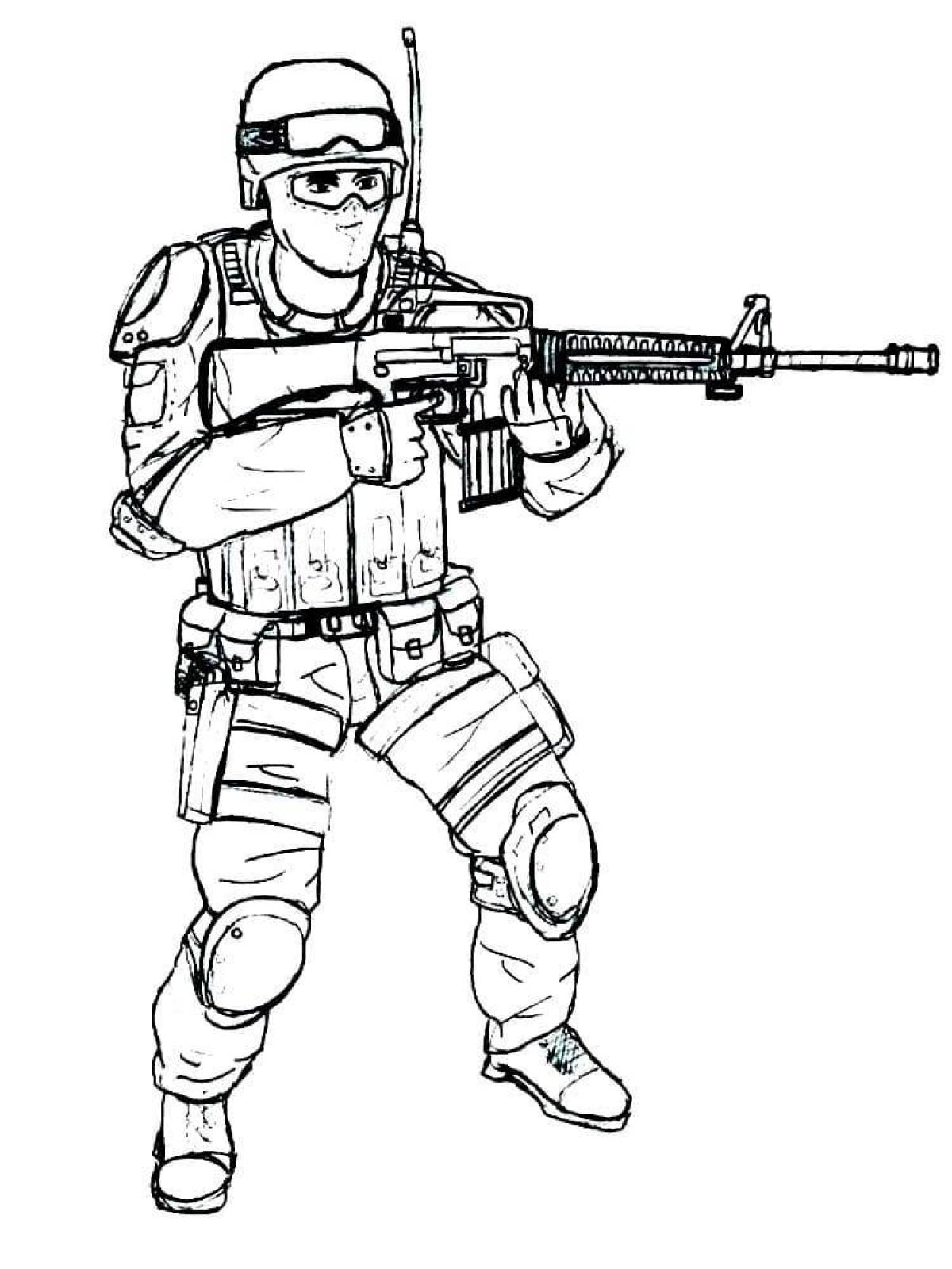 Coloring page dazzling special forces
