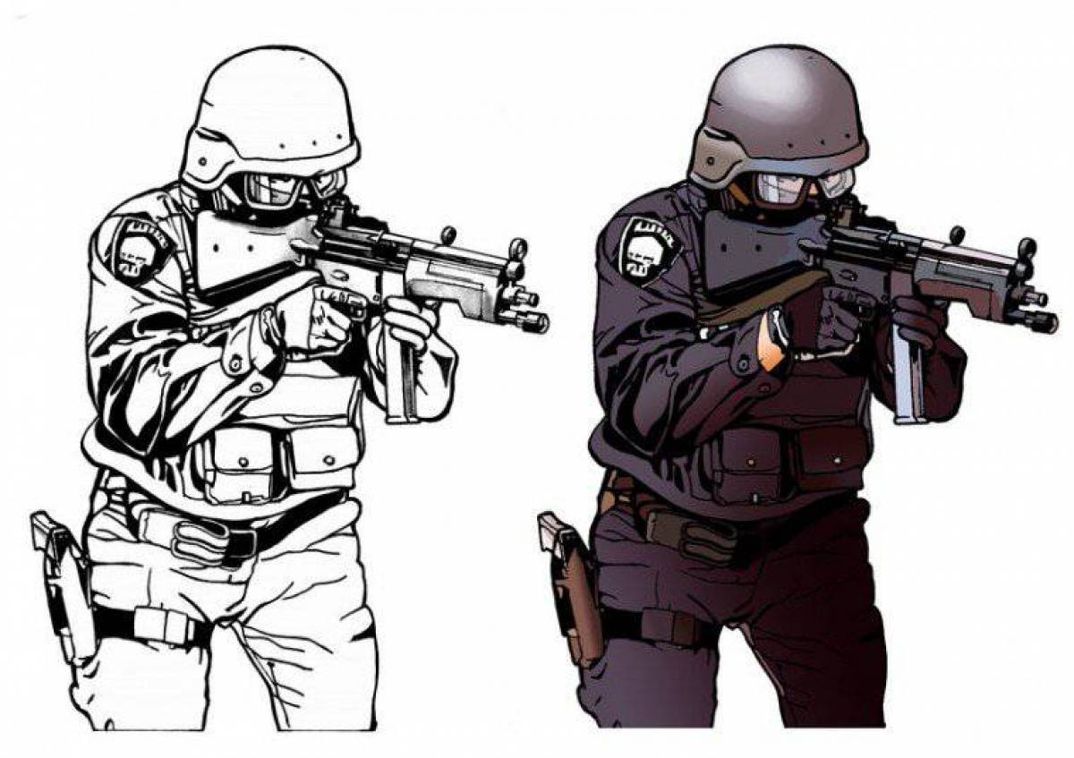 Spetsnaz shiny coloring pages