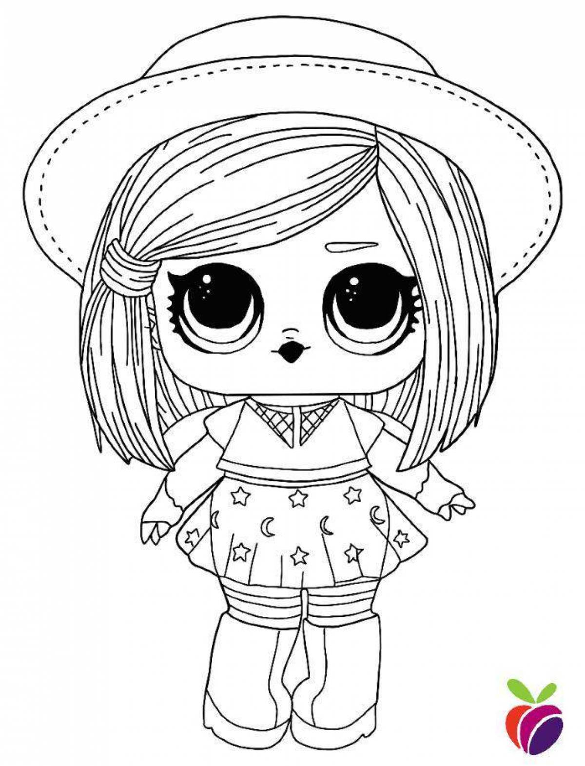 Adorable lola doll coloring page