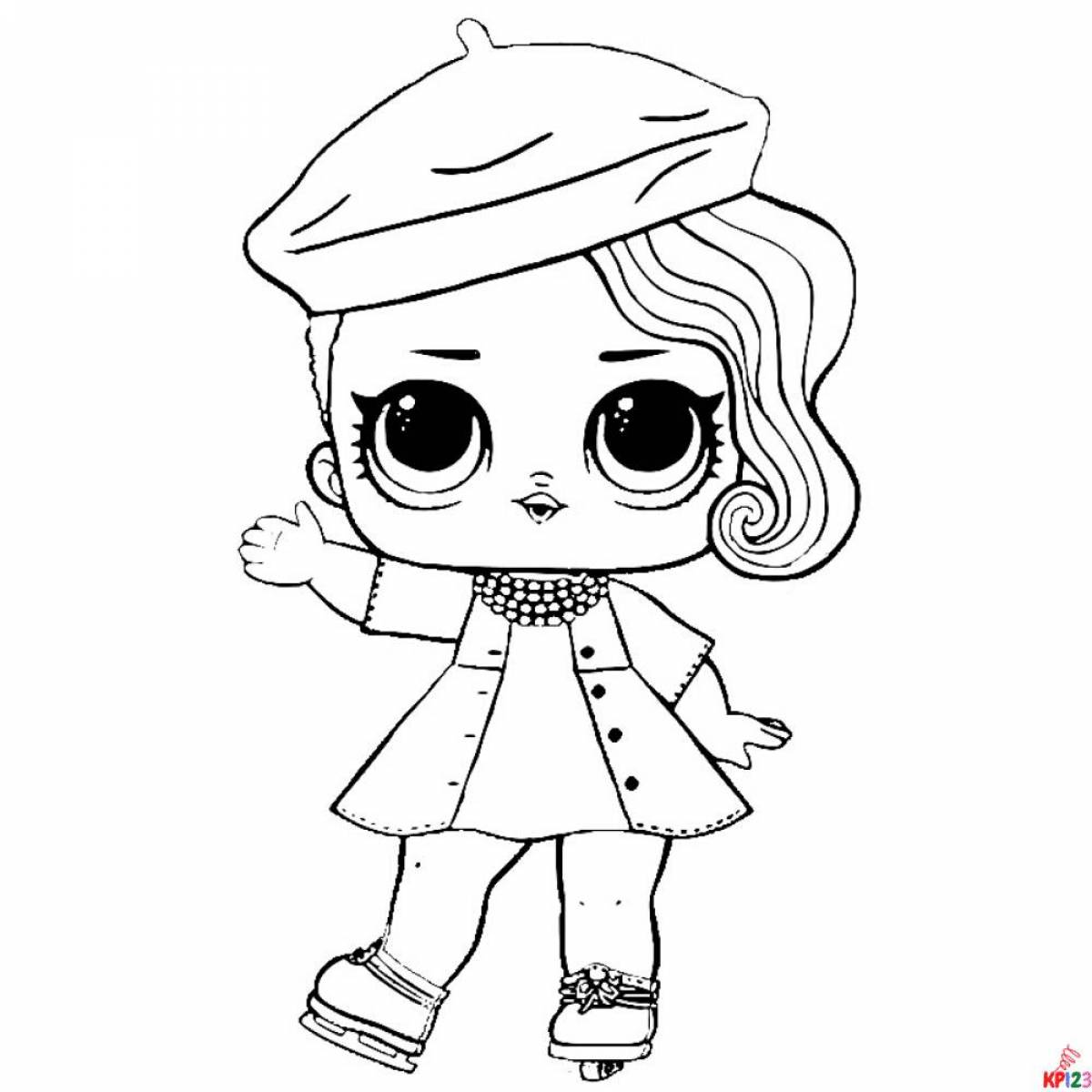 Coloring gorgeous lola doll