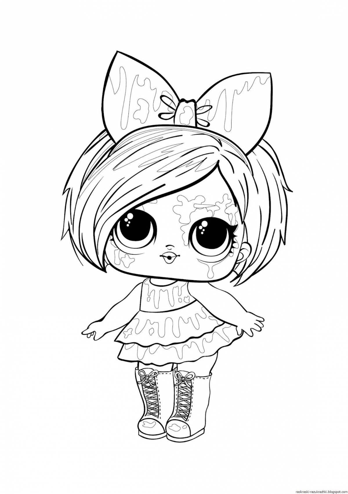 Coloring book dazzling lola doll