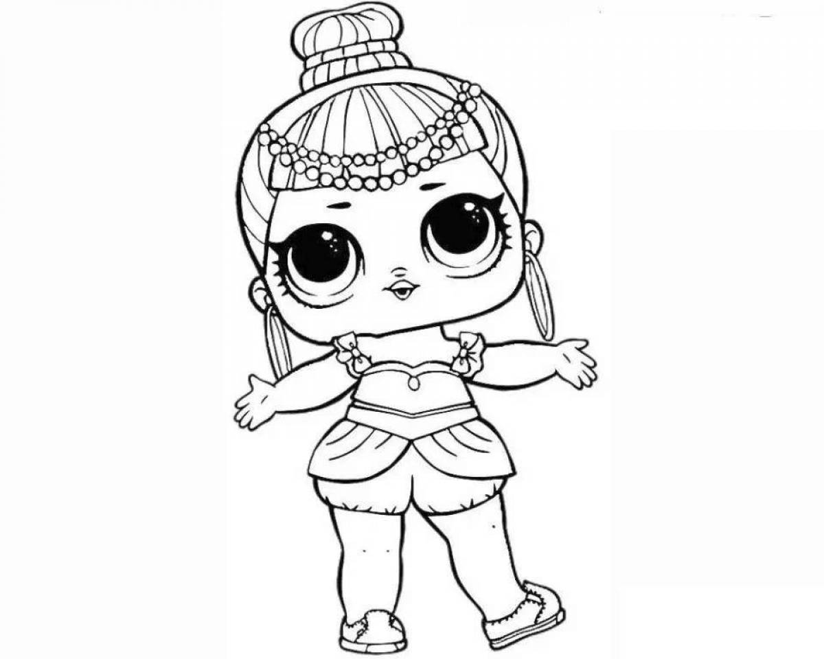 Coloring book sparkling lola doll