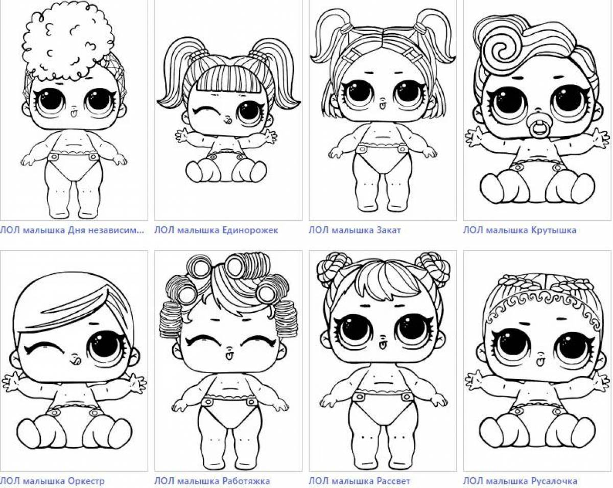 Lola funny doll coloring book
