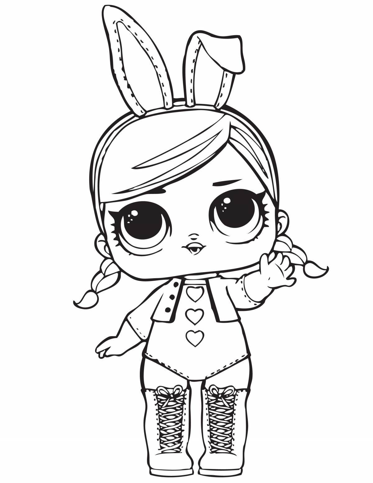 Coloring book funny lola doll