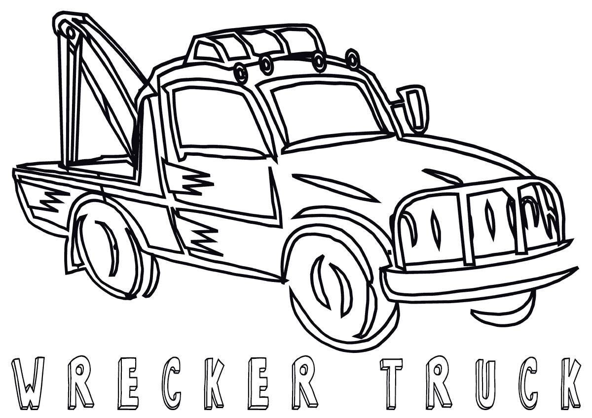 Fabulous tow truck coloring page