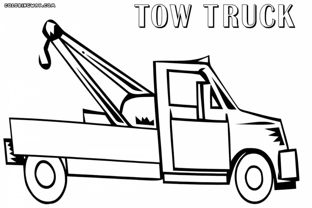 Coloring page wonderful tow truck