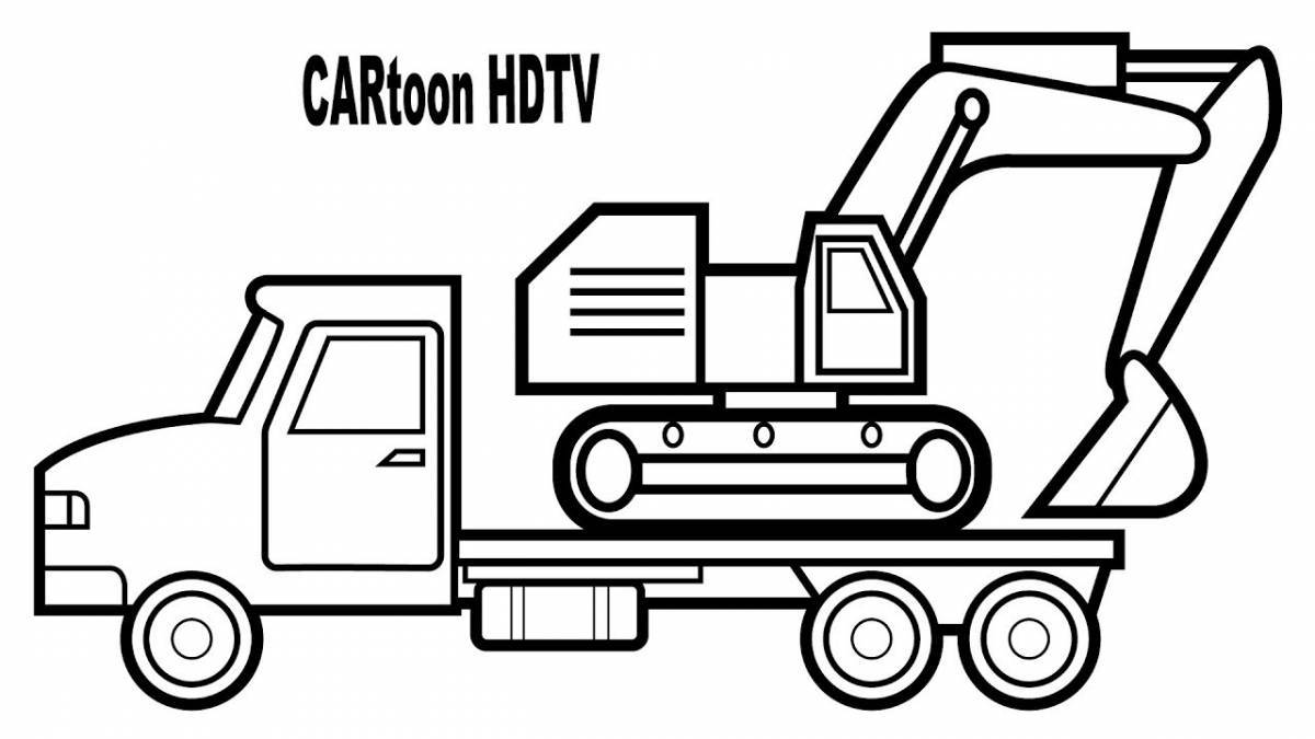 Fancy tow truck coloring page