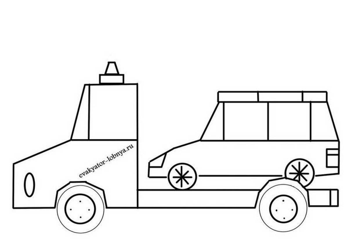 Coloring page elegant tow truck
