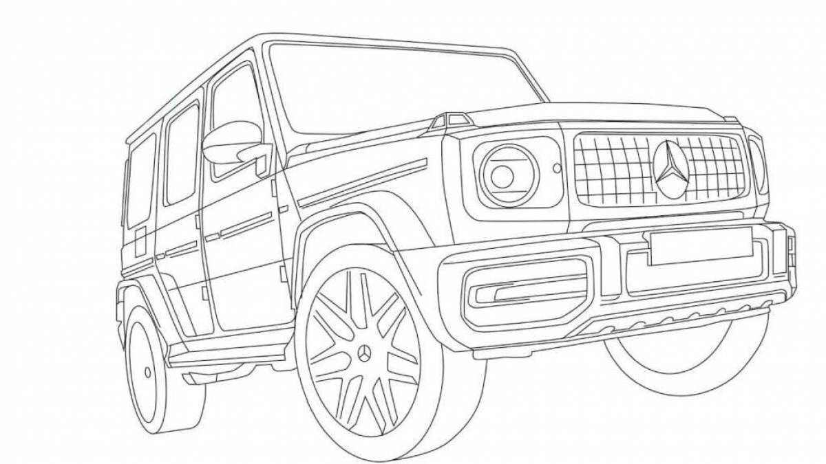 Coloring page spectacular car helik