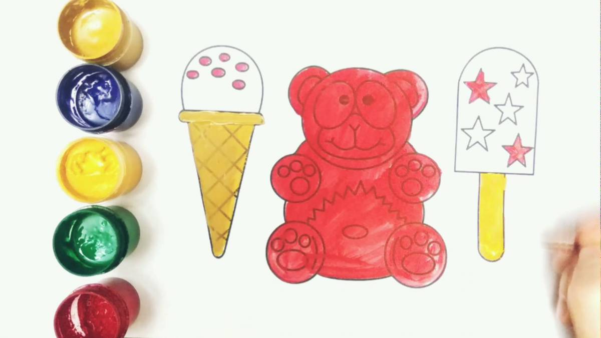 Coloring book exquisite valera gummy bear