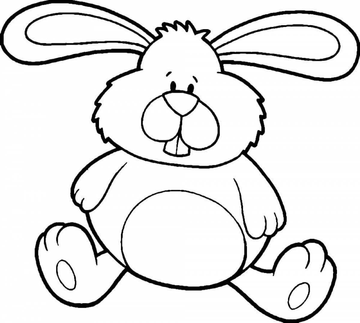 Joyful bunny coloring book for kids