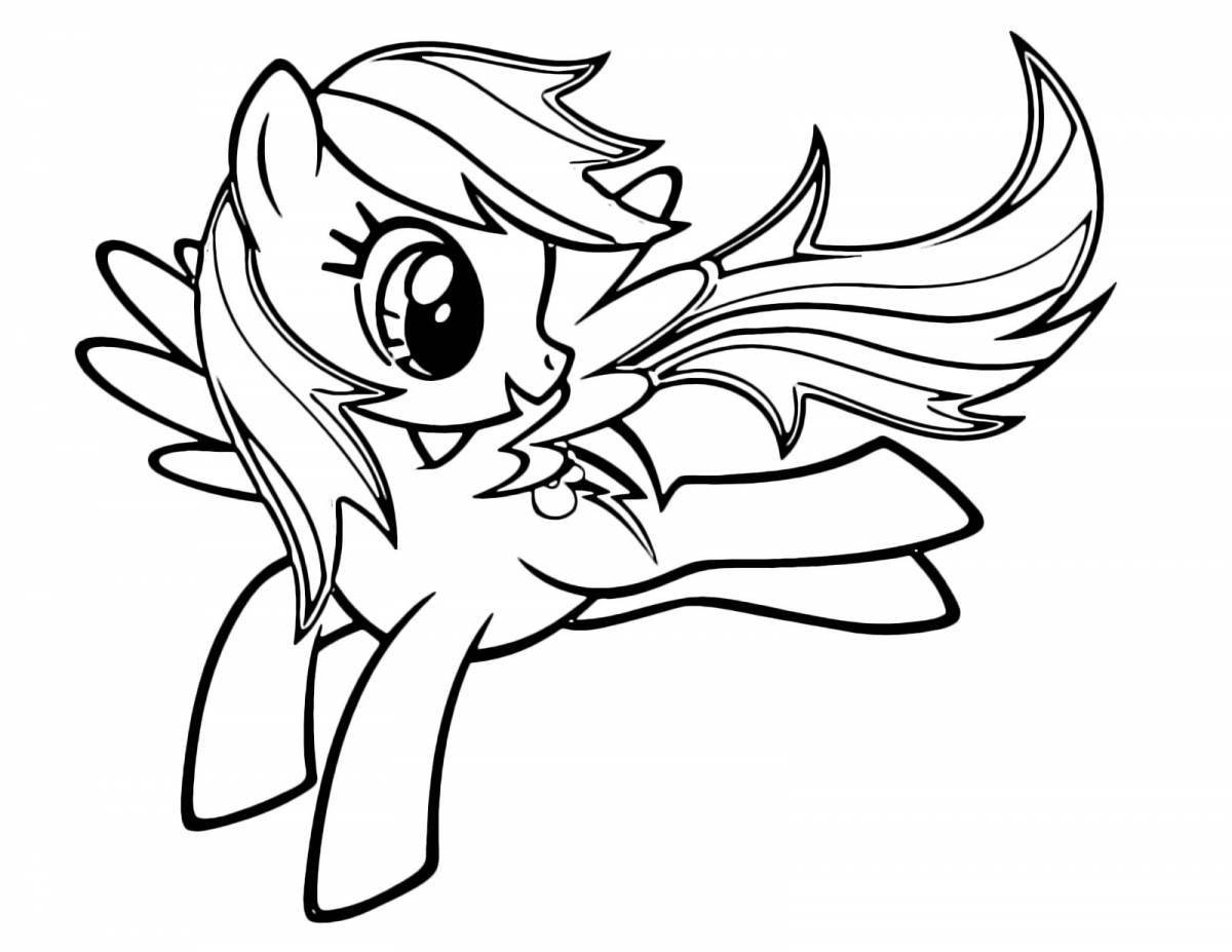 Playful rainbow dash coloring page