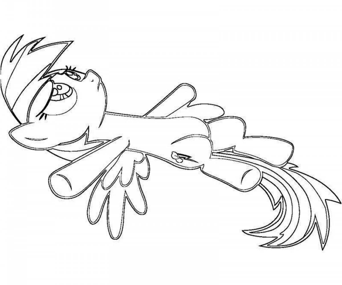 Animated rainbow dash coloring page