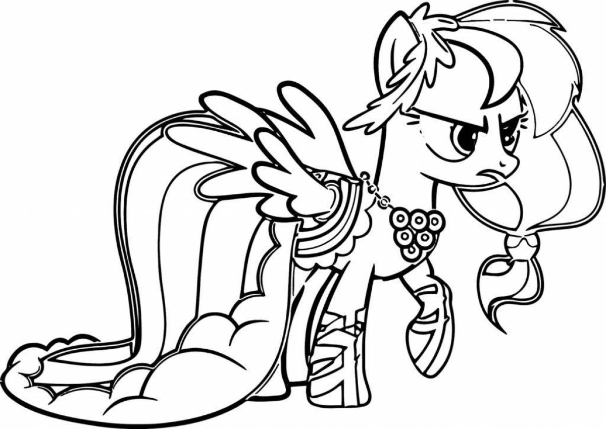 Awesome rainbow dash coloring page