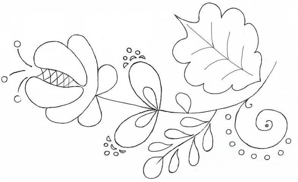 A fascinating Gzhel coloring book for the little ones