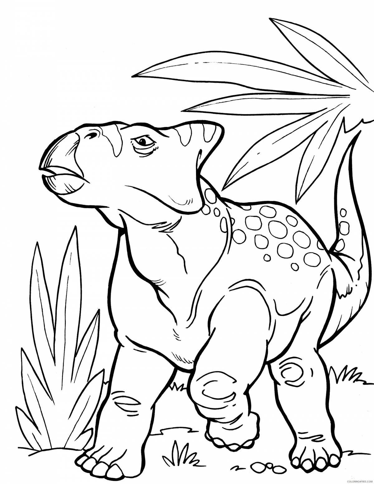 Outstanding dinosaur coloring page for 4-5 year olds