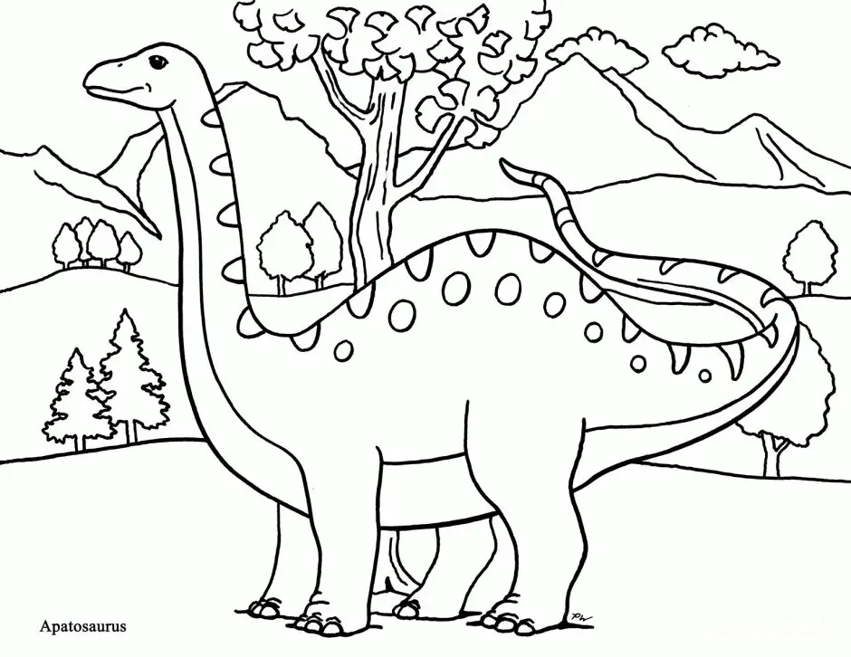 Невероятная раскраска динозавров для детей 4-5 лет