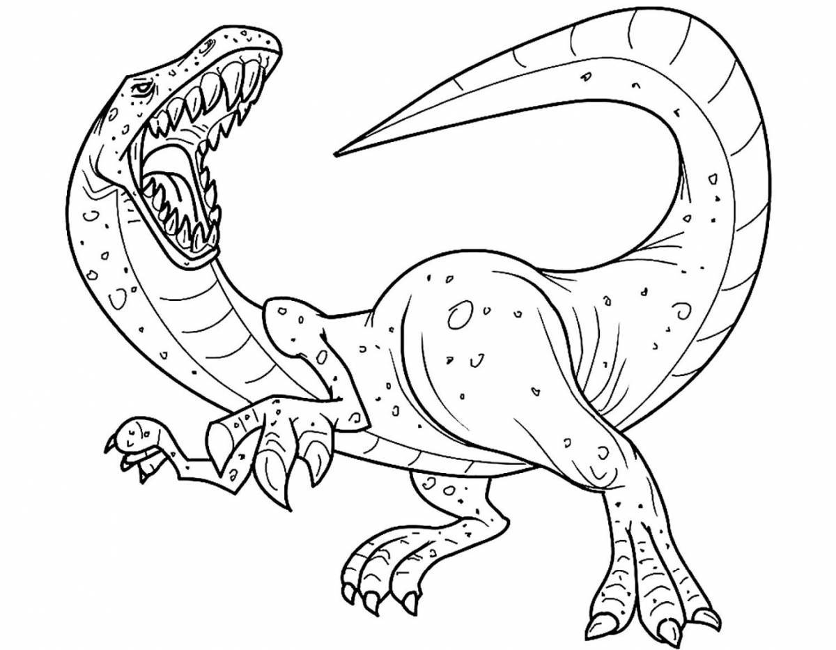Fabulous dinosaurs coloring for children 4-5 years old