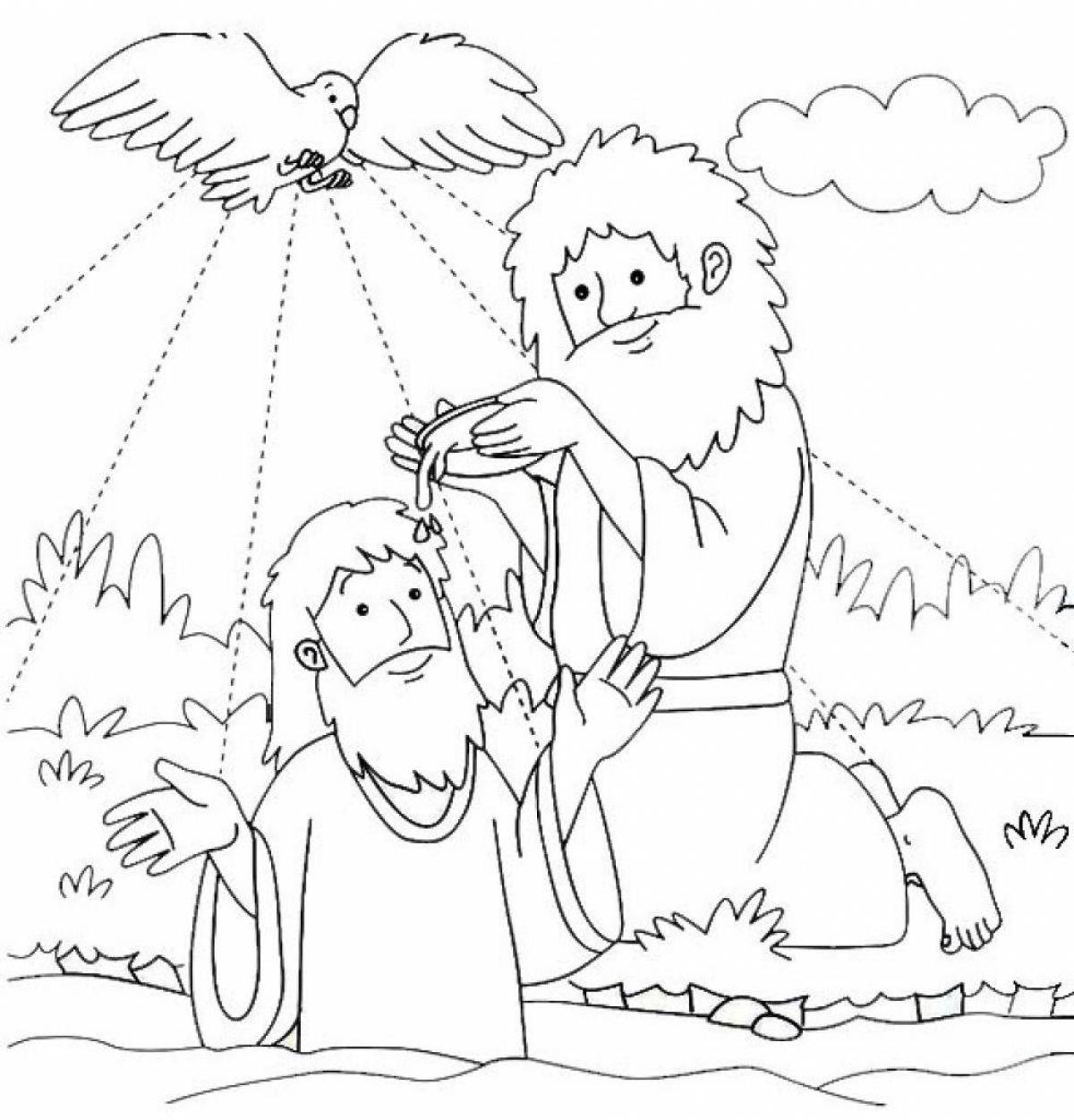 Exuberant baptism coloring book for kids