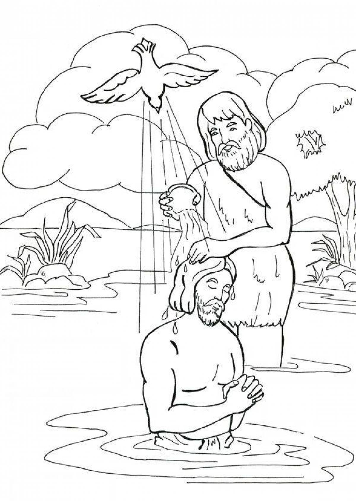 Beautiful baptism coloring book for kids