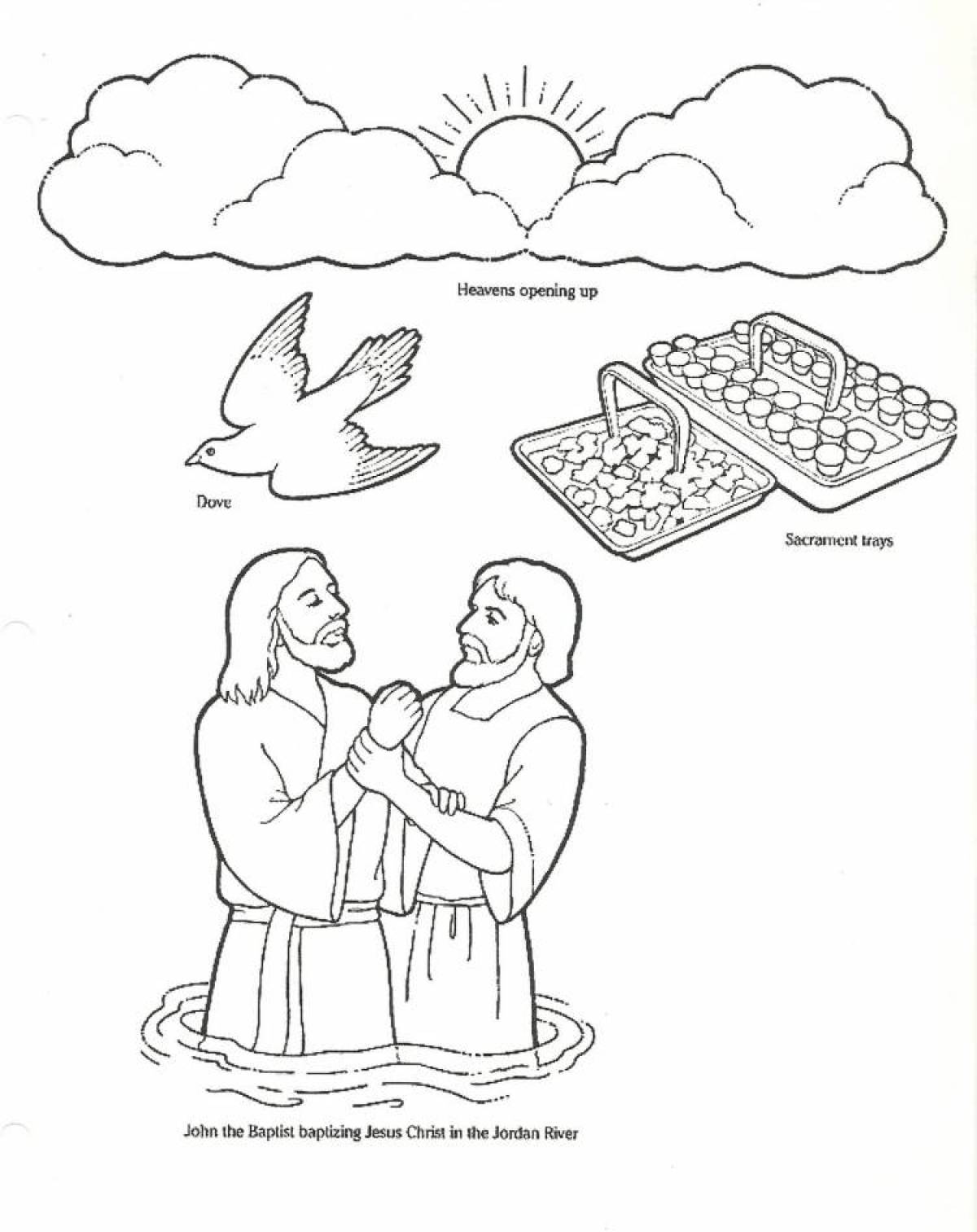 Majestic baptism coloring book for kids