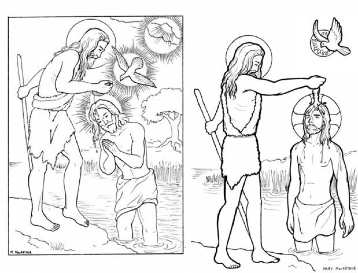 Glorious baptism coloring book for kids