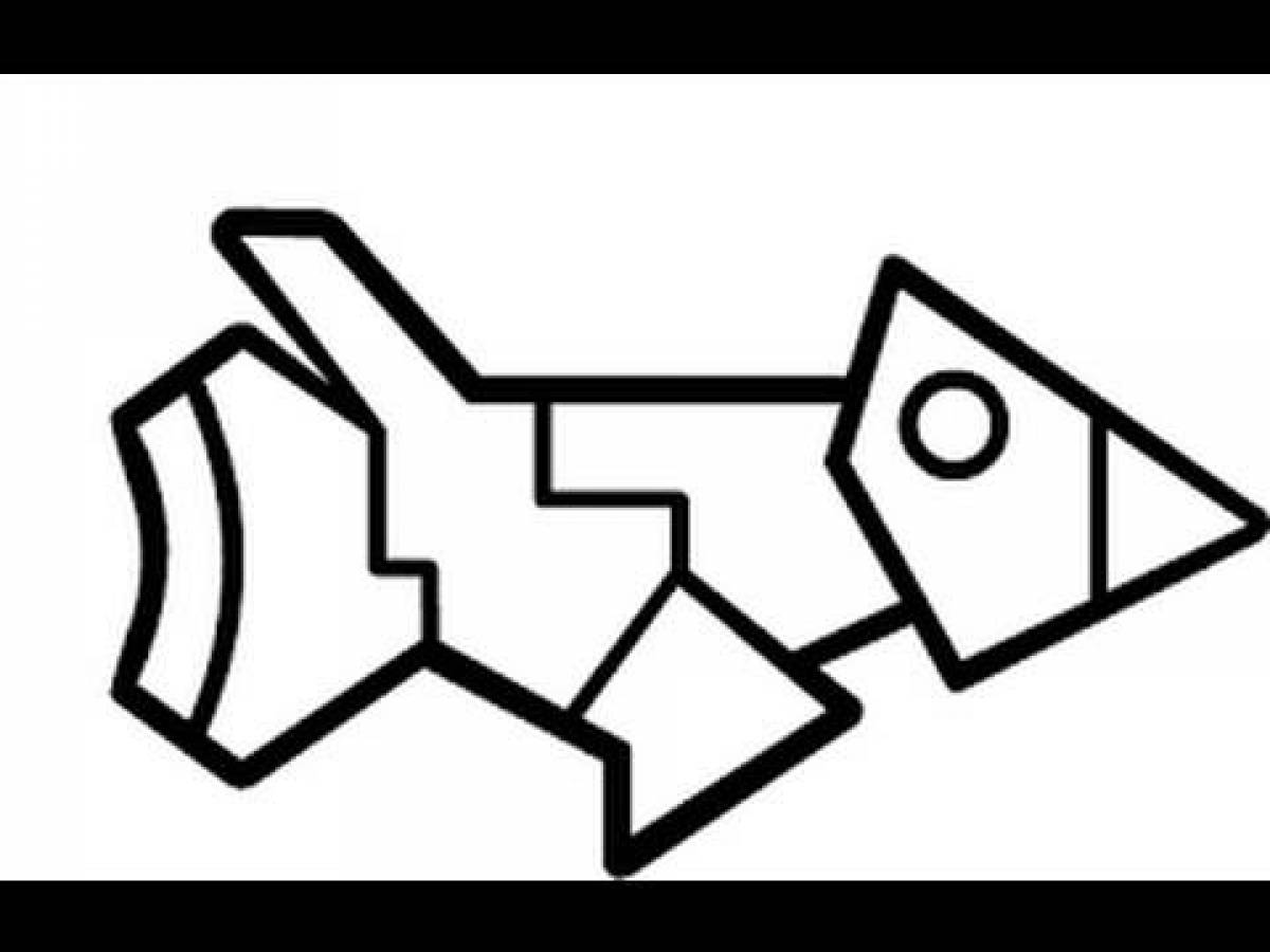 Color geometry dash coloring page