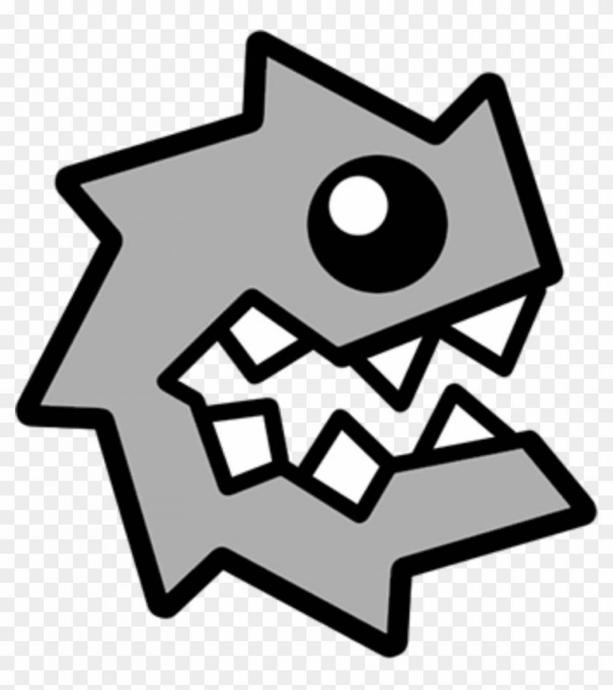 Creative geometry dash coloring page