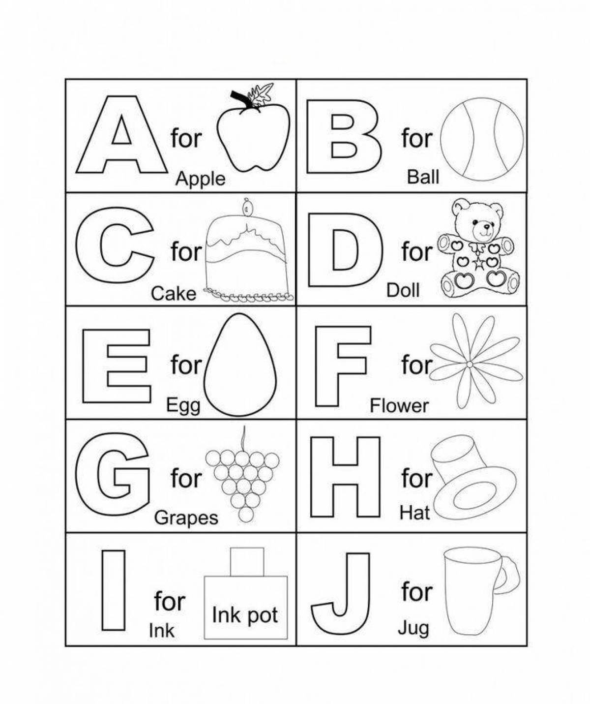Coloring exquisite alphabet lore english