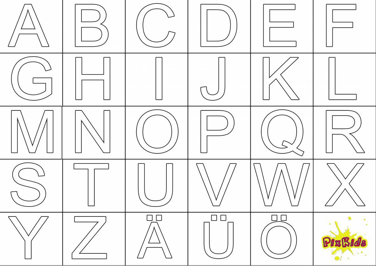 Раскраска alluring alphabet lore english