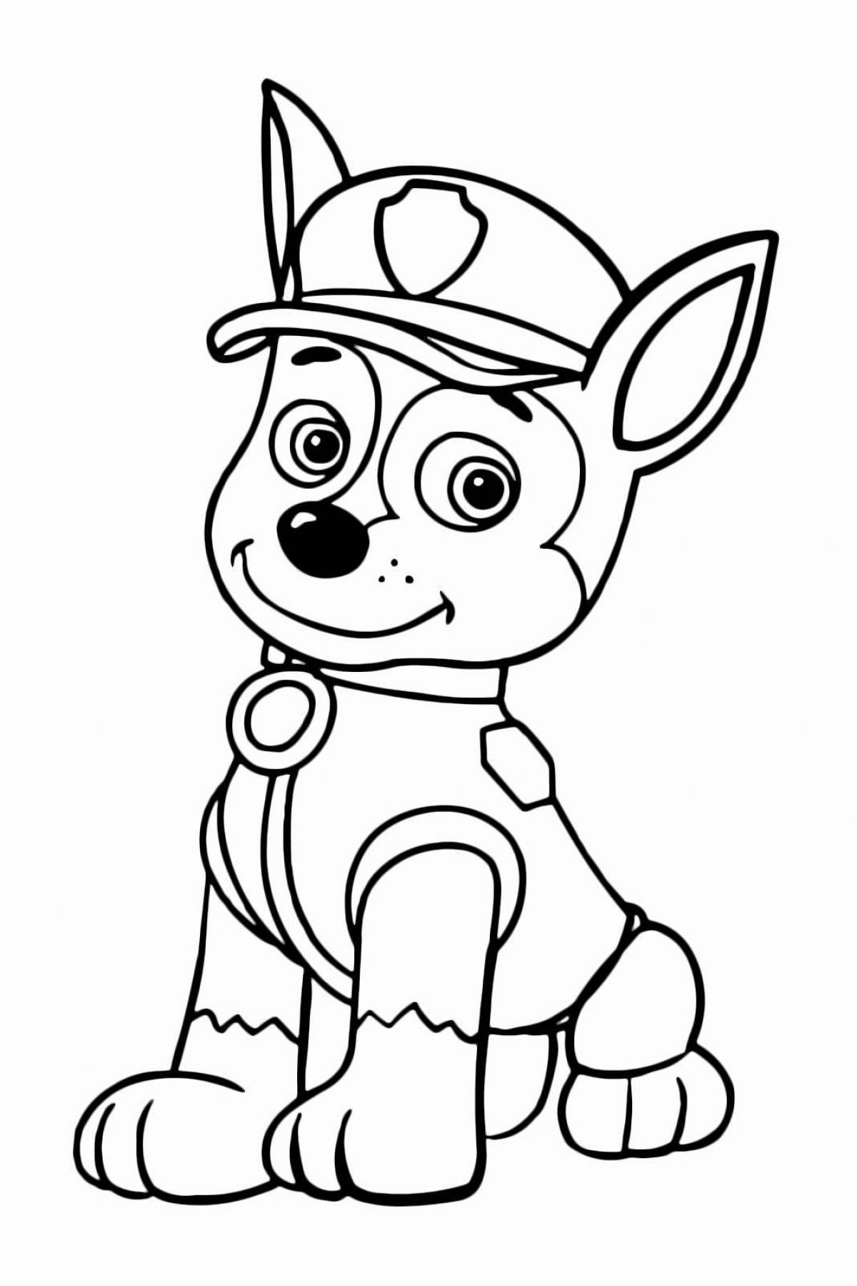 Paw patrol racer live coloring page