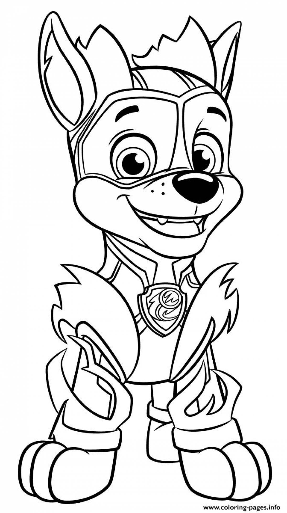 Majestic coloring page paw patrol racer