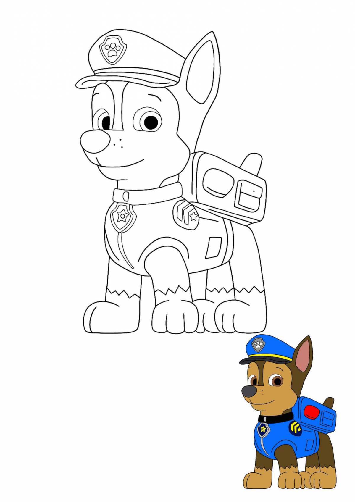 Exquisite coloring paw patrol racer