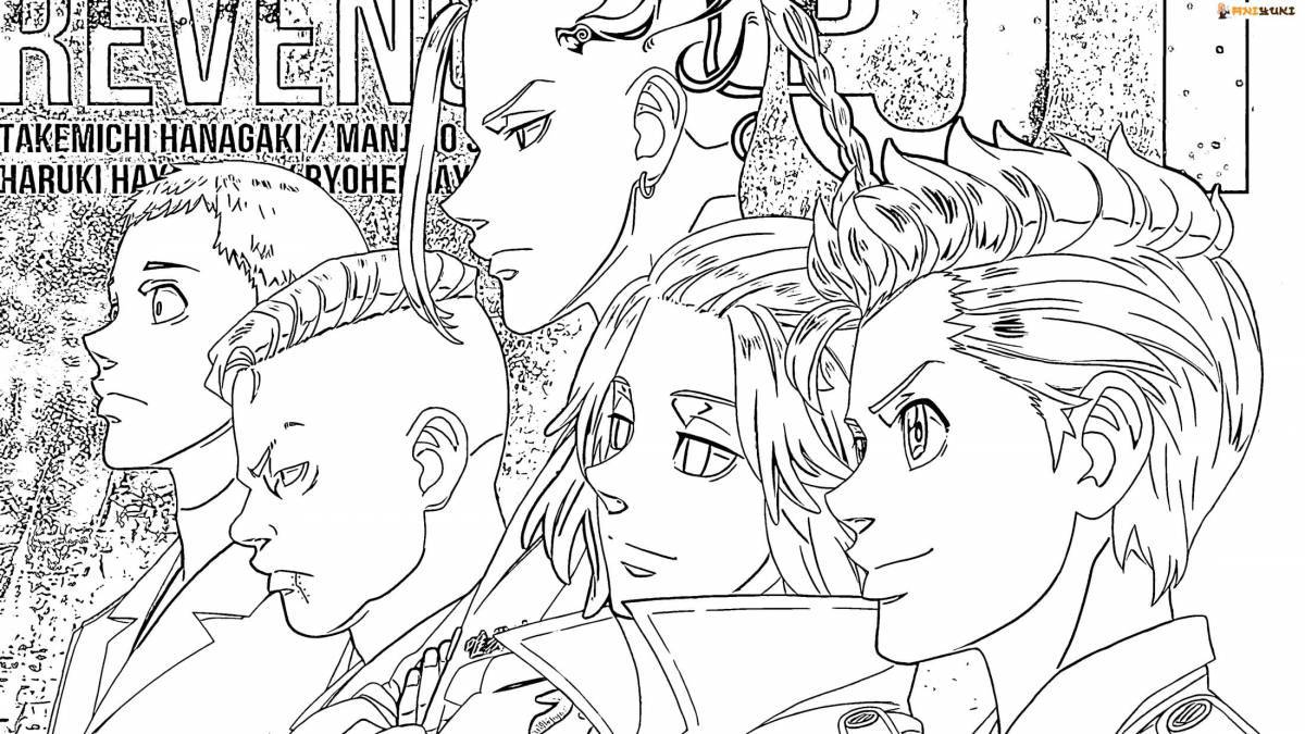 Tokyo Avengers intriguing coloring book