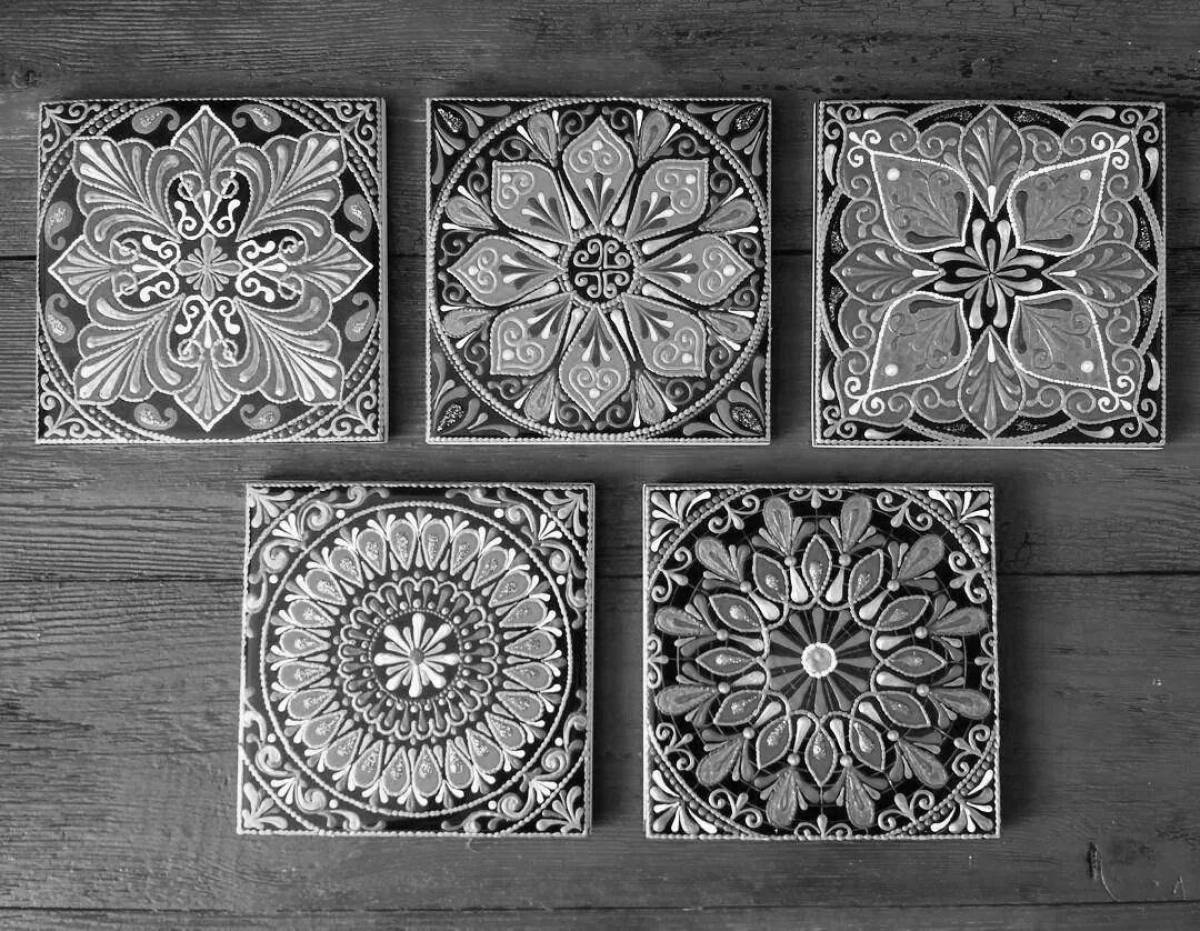 Handmade colorful ceramic tiles