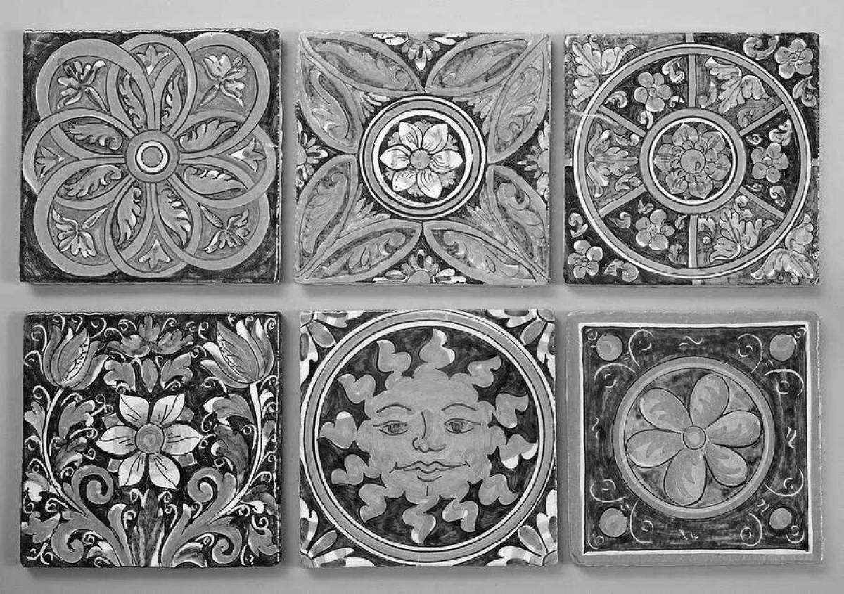 Ceramic tiles handmade 7 letters #9