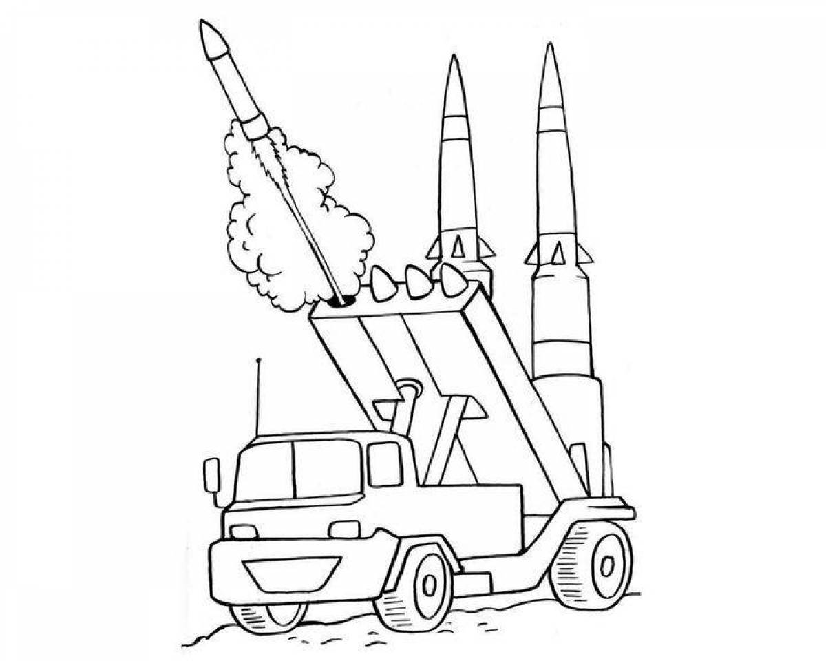 Junior military vehicles coloring page