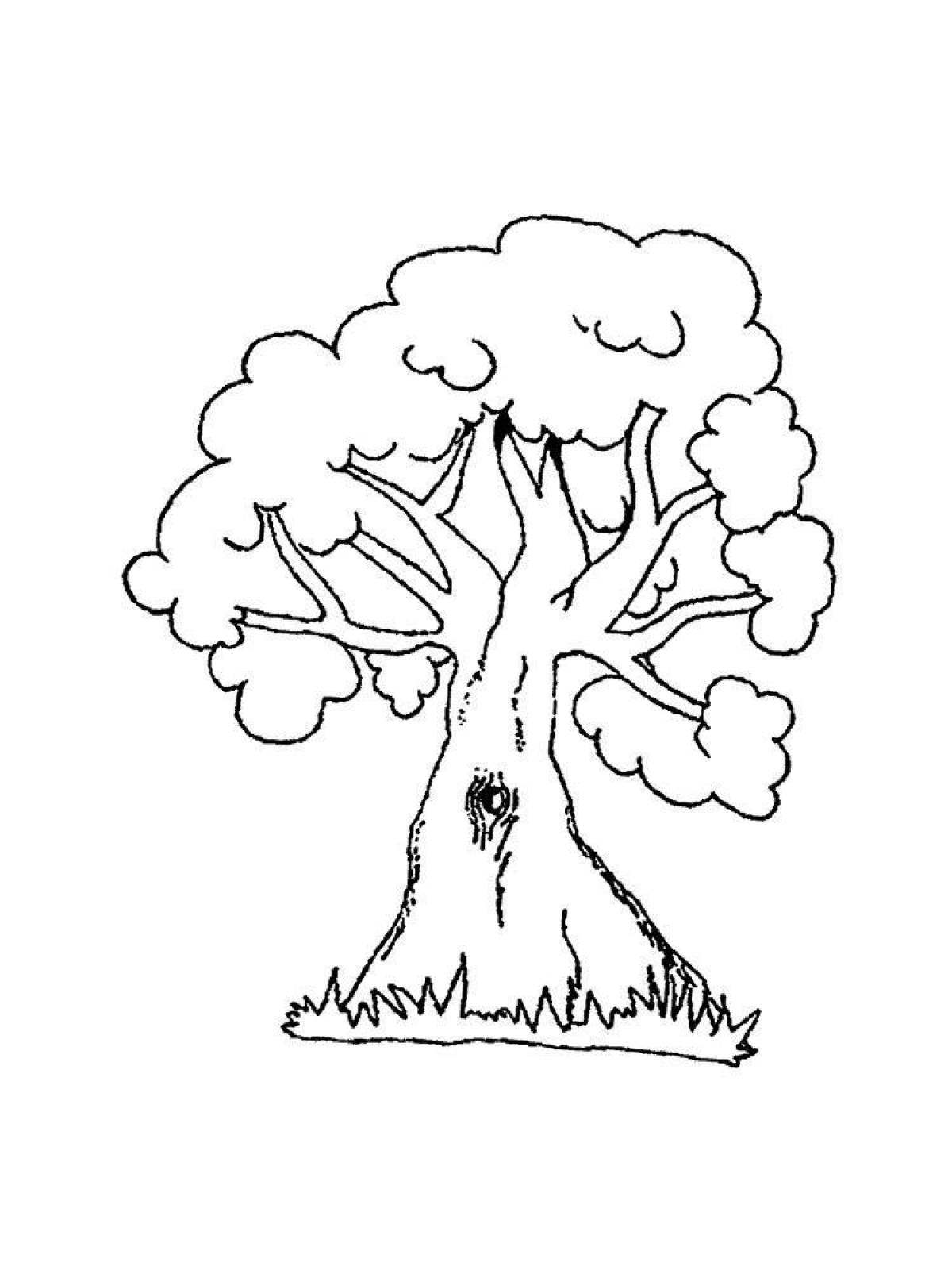 Fun tree coloring for kids